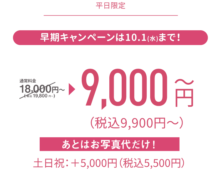 フォトプラン値段
