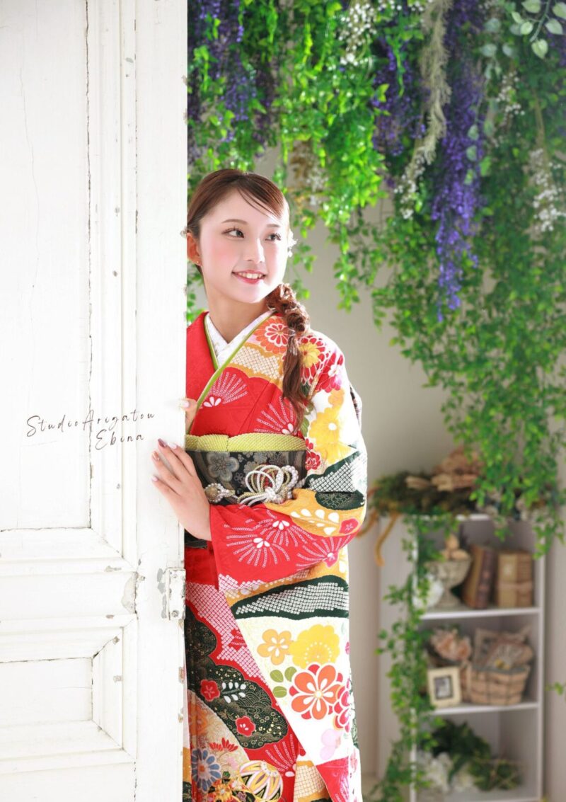 スタジオありがとう海老名店の成人式前撮り撮影 海老名 振袖 前撮り