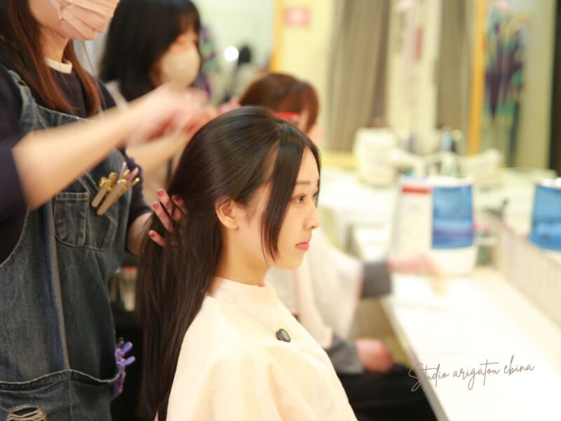 海老名市 卒業袴 撮影 ヘアメイク風景