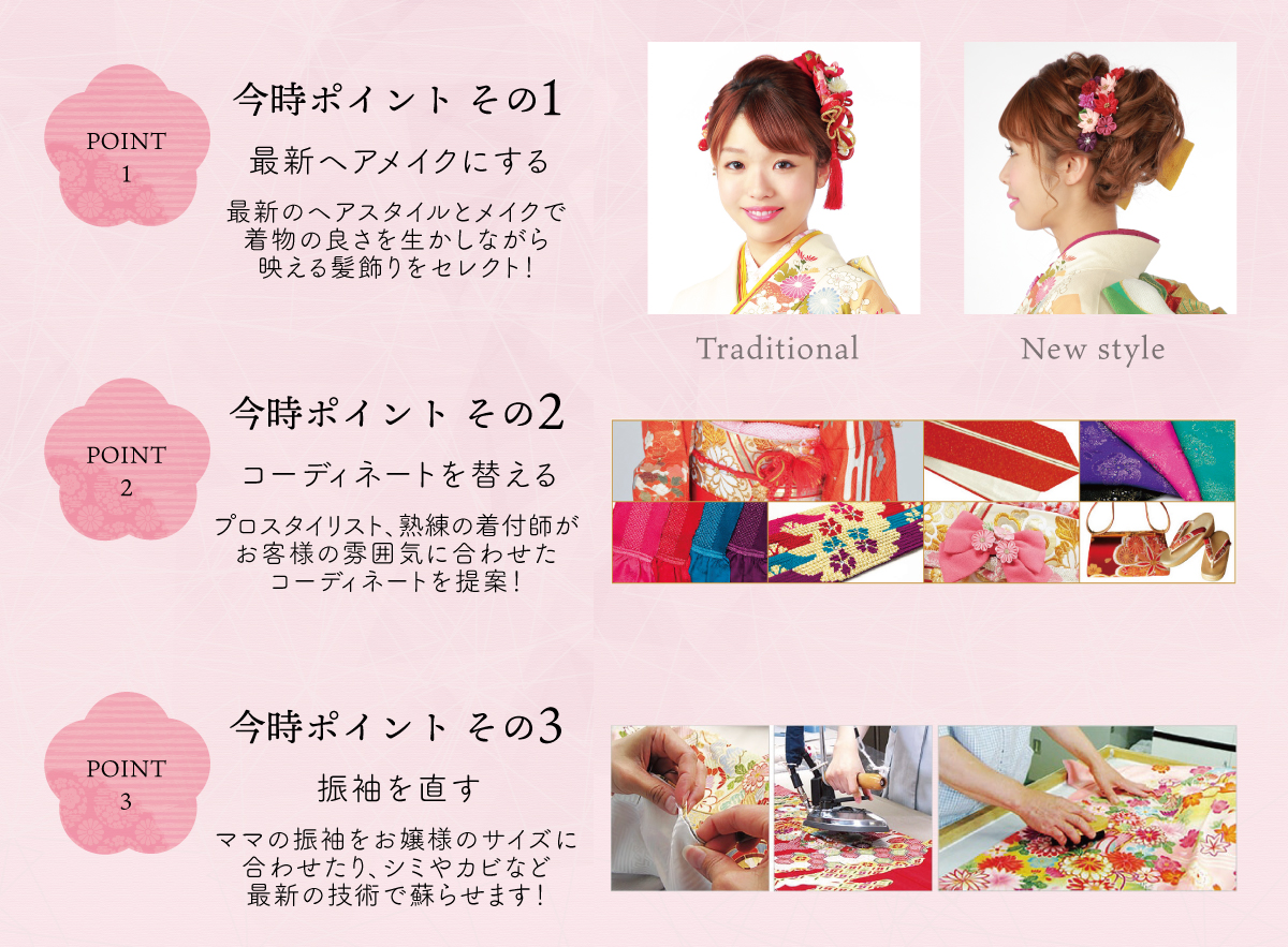ママ振袖リメイク3つのポイント