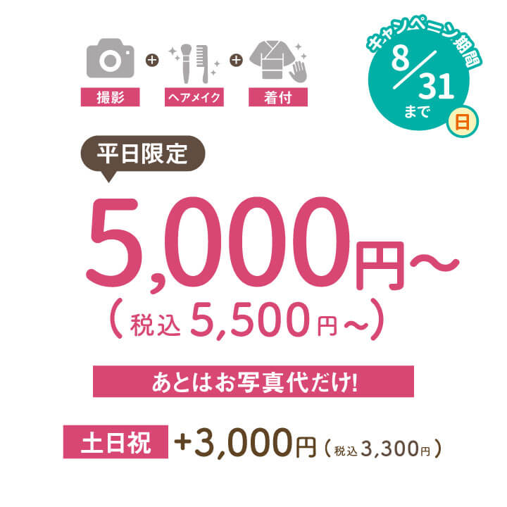 持ち込み撮影プラン値段